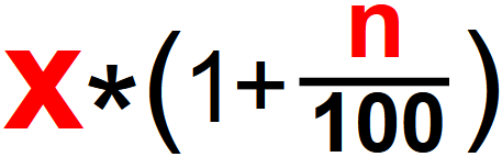 Legg til en prosentandel til et tall